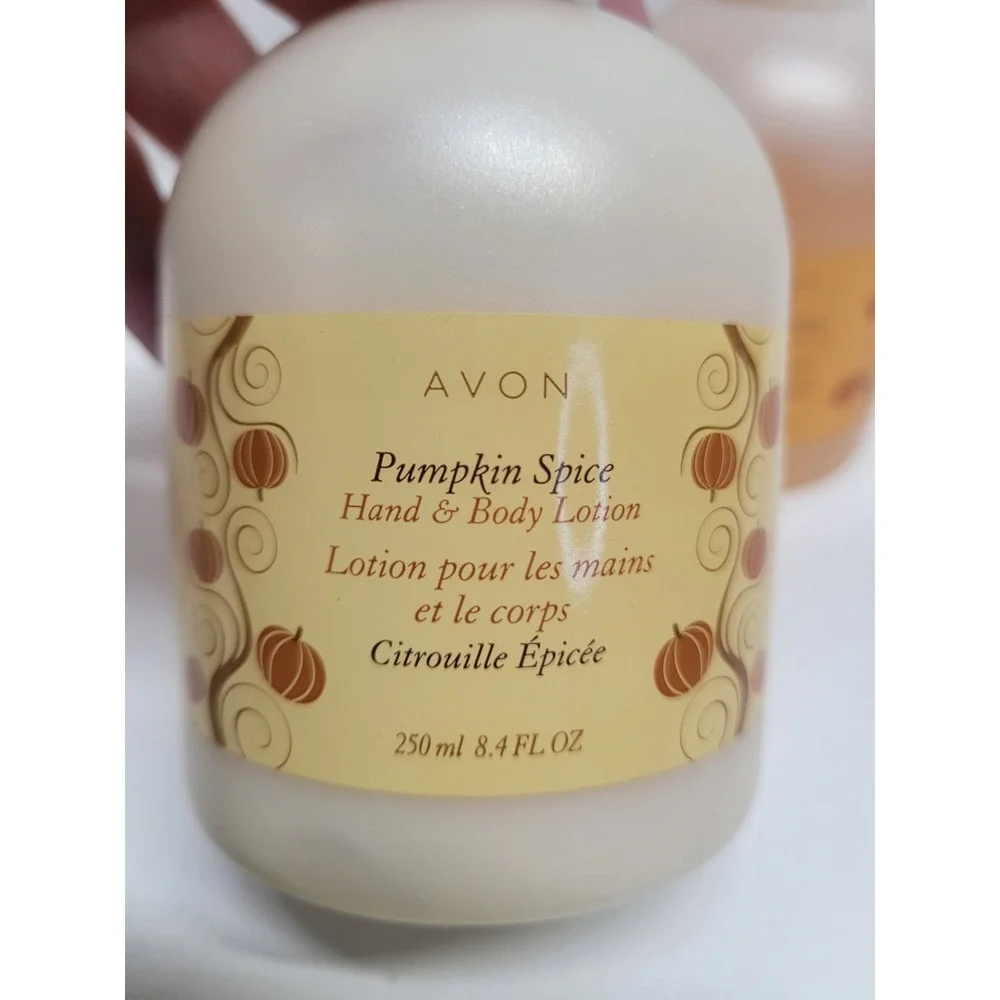 Avon Pumpkin Spice Liquid Hand Soap and Hand‎ Body Lotion Set 8.4oz